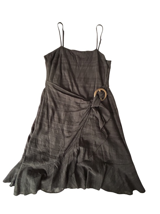 American Eagle Outfitters Dresses & Skirts - American Eagle Outfitters Black Spaghetti Strap Wrap Mini Dress